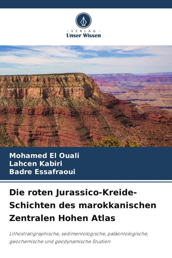 Die roten Jurassico-Kreide-Schichten des marokkanischen Zentralen Hohen Atlas