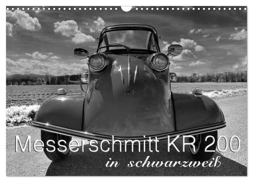 Messerschmitt KR 200 in schwarzweiß (Wandkalender 2024 DIN A3 quer) CALVENDO Monatskalender