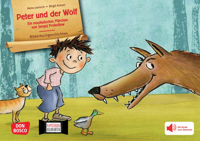 Peter und der Wolf. Ein musikalisches Märchen von Sergej Prokofjew. Kamishibai Bildkartenset - Heinz Janisch