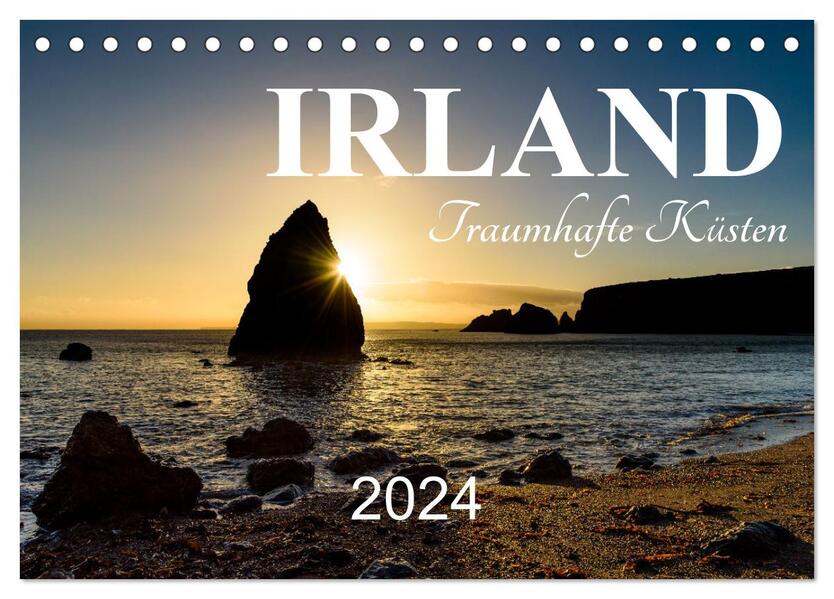 Irland - Traumhafte Küsten (Tischkalender 2024 DIN A5 quer) CALVENDO Monatskalender