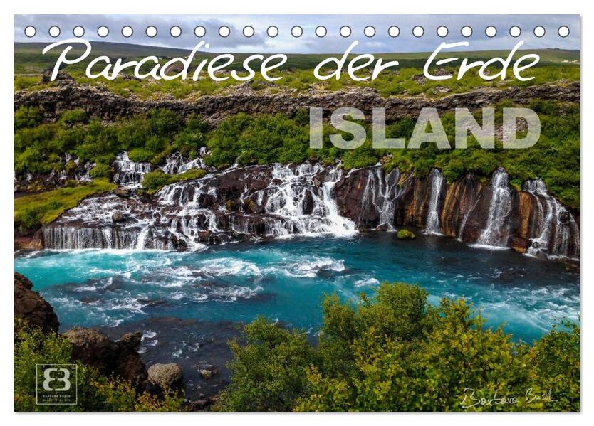 Paradiese der Erde - ISLAND (Tischkalender 2024 DIN A5 quer) CALVENDO Monatskalender