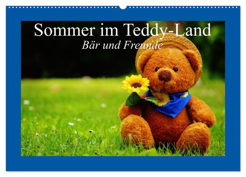 Sommer im Teddy-Land. Bär und Freunde (Wandkalender 2024 DIN A2 quer) CALVENDO Monatskalender