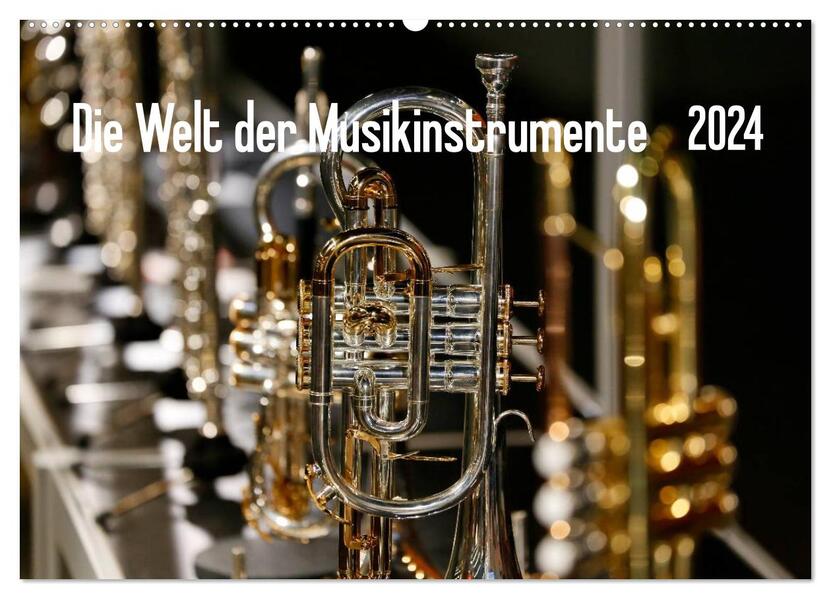 Die Welt der Musikinstrumente (Wandkalender 2024 DIN A2 quer) CALVENDO Monatskalender