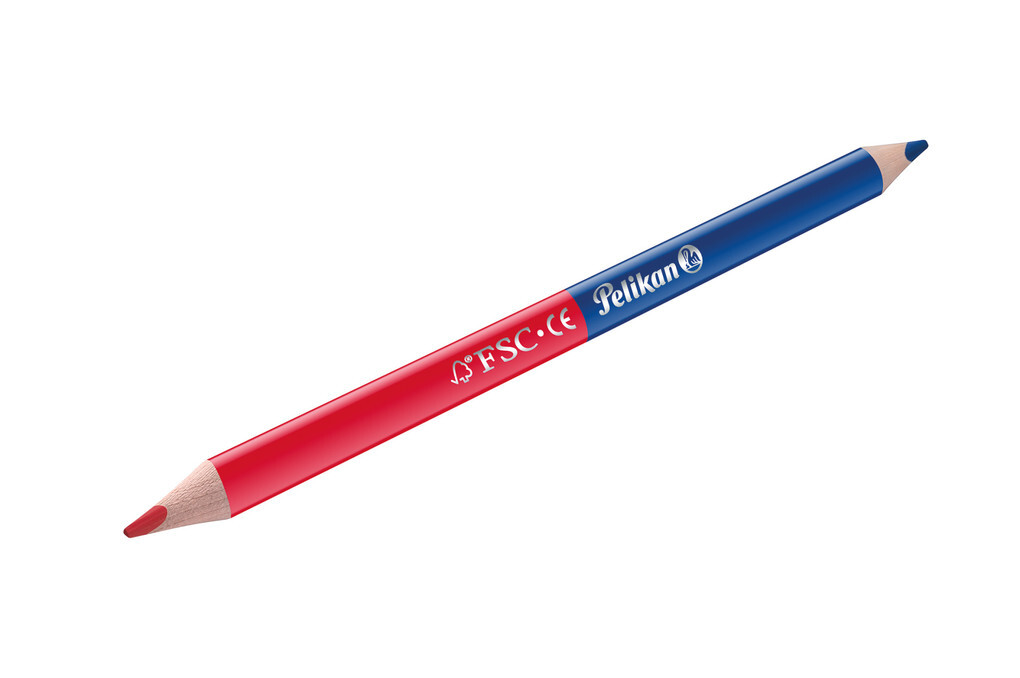 Pelikan Silbentrennstift Buntstift Rot+Blau zum Silbentrennen dick dreieckig 1 Stück