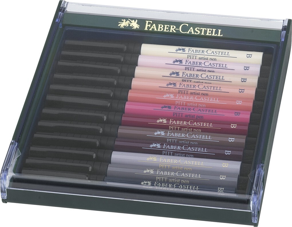 Faber-Castell Tuschestift PITT Artist Pen Brush 12er Set Hauttöne