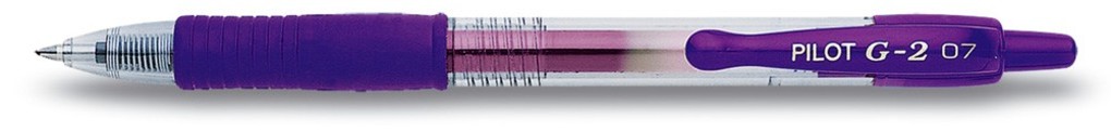 Stylo roller Encre Gel Pilot G2 RT 04 Grip Violet pointe moyenne