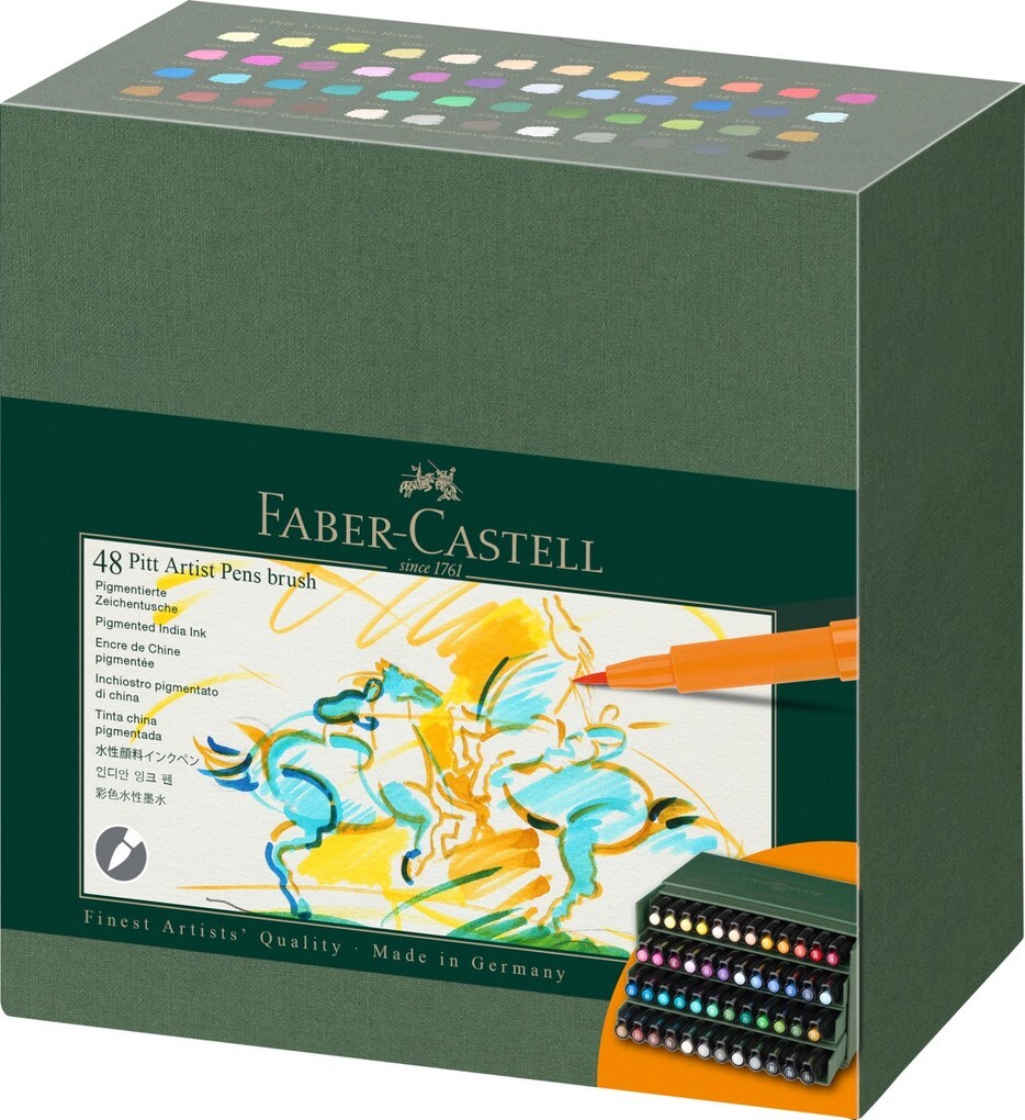 Faber-Castell Tuschestift Pitt Artist Pen B 48er Atelierbox