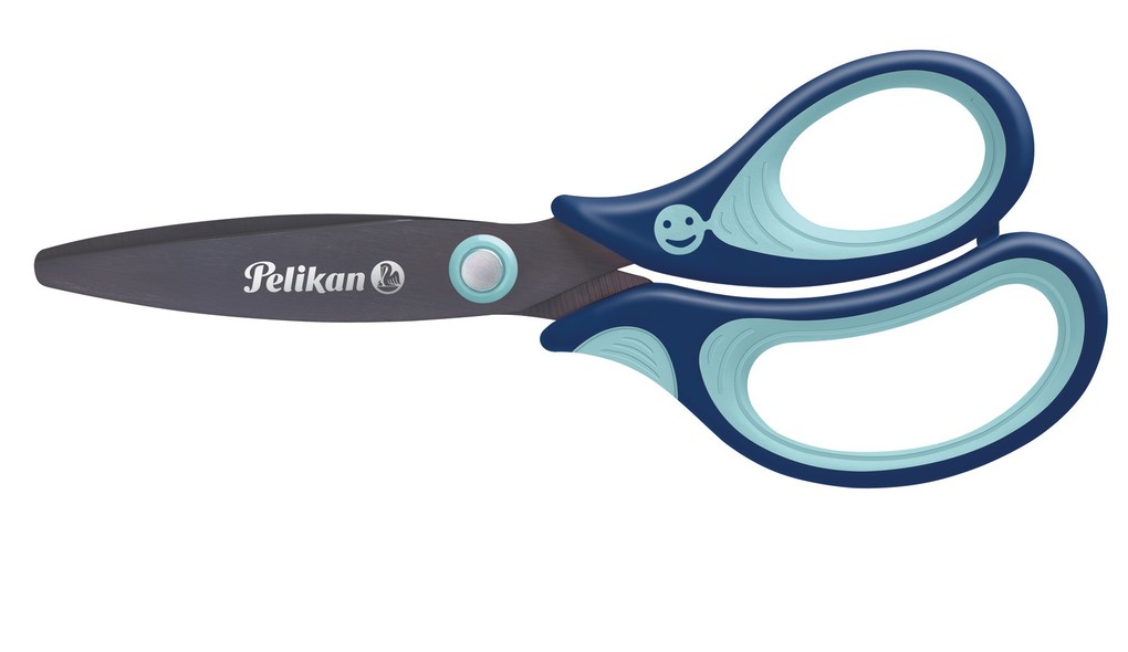 Pelikan Schule-Schere griffix Rund 14cm Blau Rechtshänder