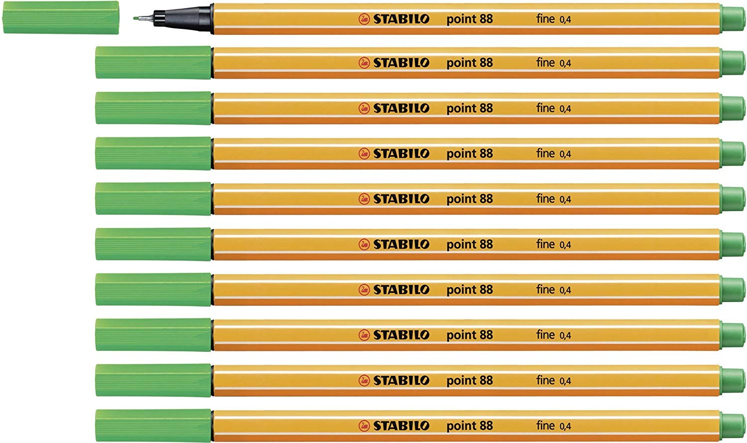 STABILO Fineliner Point 88 grün 10er Pack