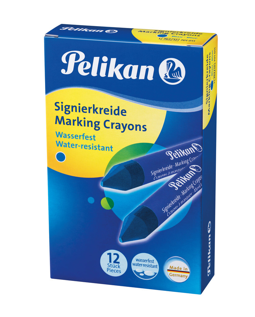 Pelikan Signierkreide für raue Untergründe 12er Set Blau