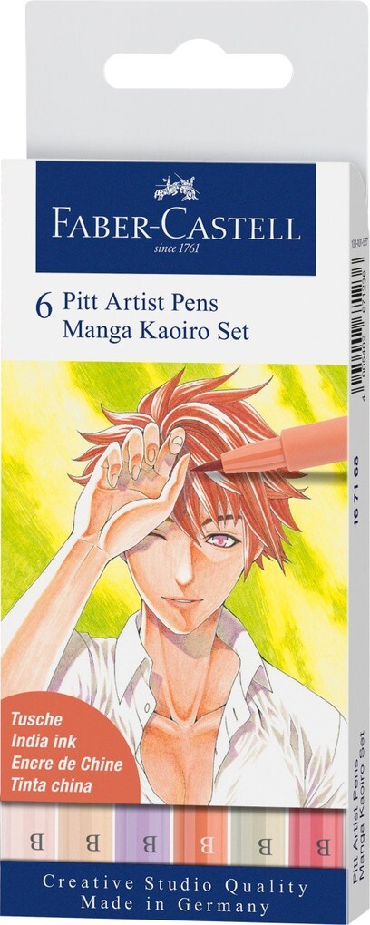 Faber-Castell Tuschestifte Pitt Artist Pens 6er Set Manga Kaoiro