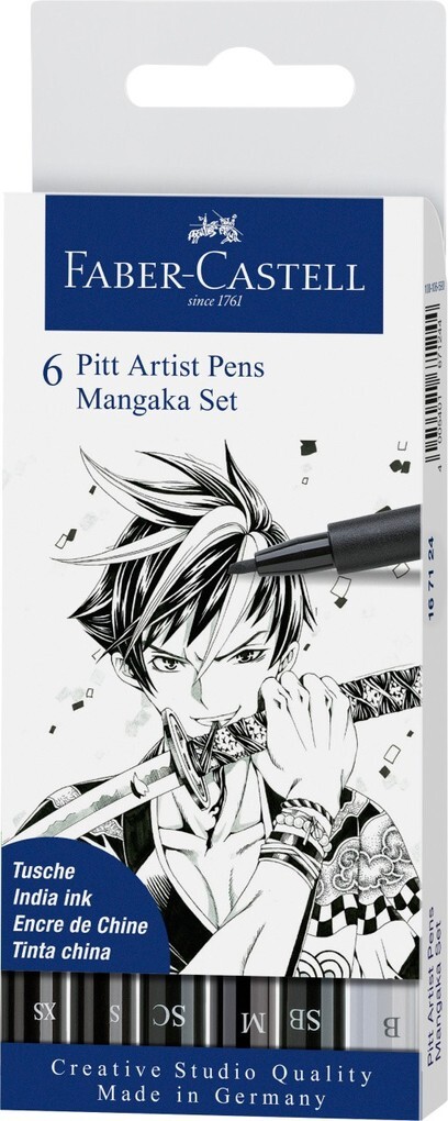 Faber-Castell Tuschstifte Pitt Artist Pens 6er Set Mangaka