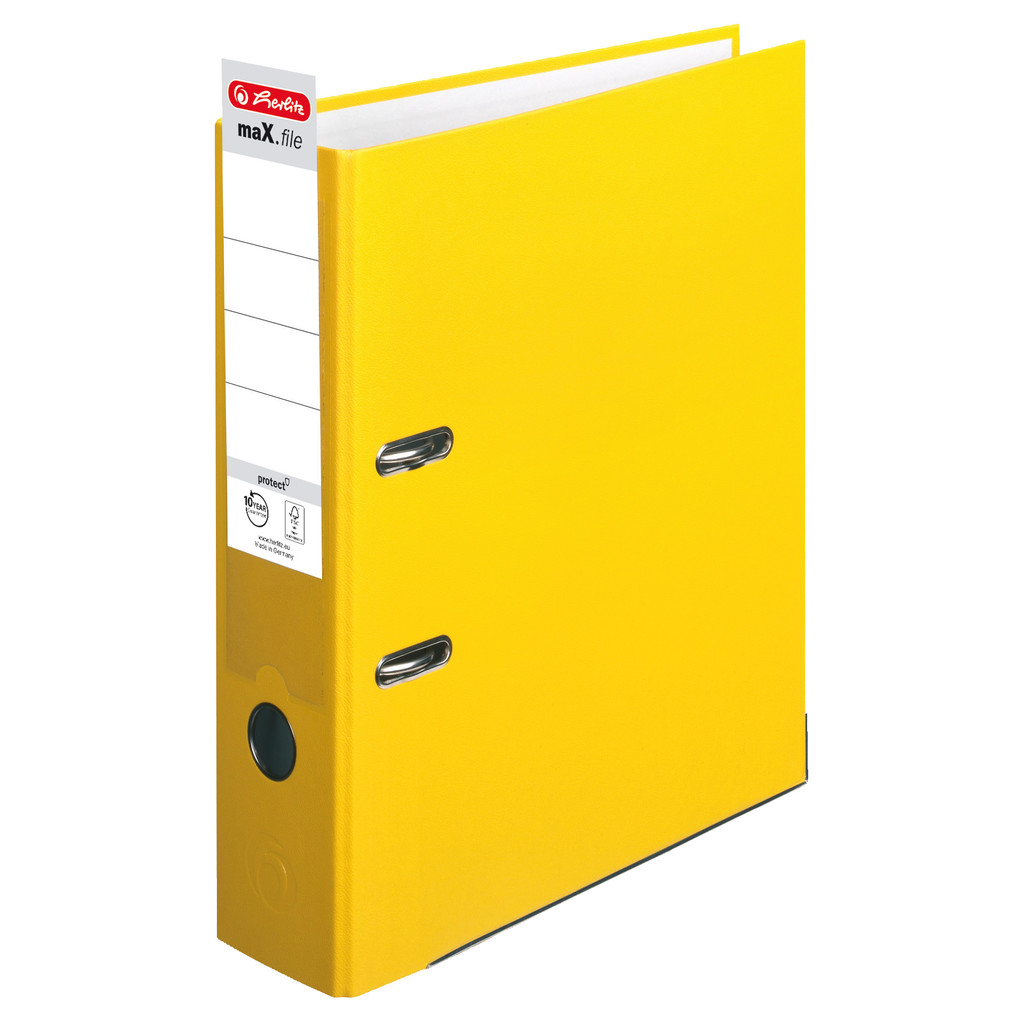 herlitz - Classeu couleur en PP, largeur de dos: 80 mm, jaune