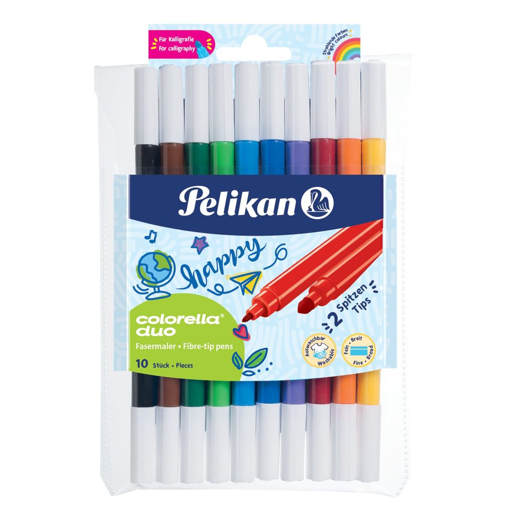 Pelikan Fasermaler Colorella® Duo, 10 Farben