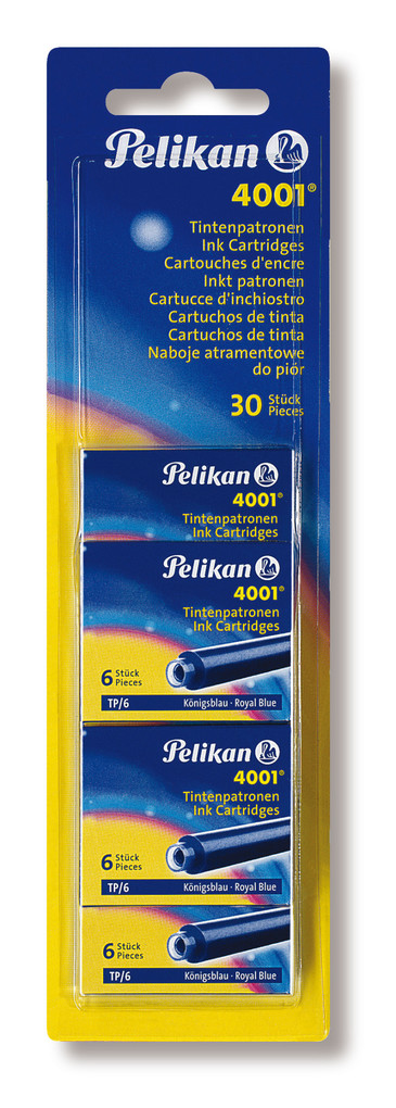 Pelikan Standard-Tintenpatronen 4001 TP/6, königsblau