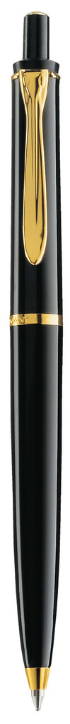 Pelikan Kugelschreiber Classic K200 Schwarz Edelharz mit vergoldeten Zierelementen inkl. Großraummine
