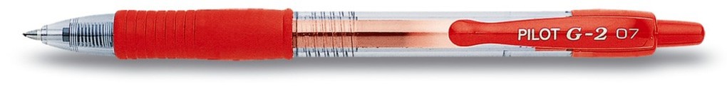 Pilot G-2 Gel Ink Rollerball Retractable 0.7mm Tip Pen - Red Ink