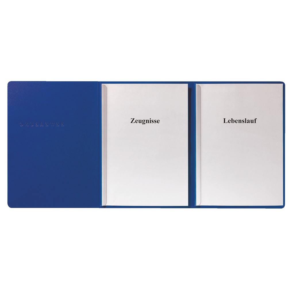 Herlitz Karton-Bewerbungsmappe A4 3-teilig blau