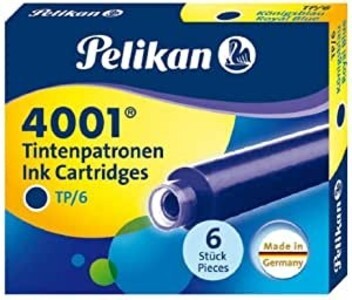 Pelikan Tintenpatronen 4001® 6er Set Standard-Patronen Königsblau