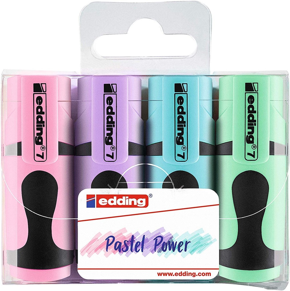 Edding Textmarker 7 Mini Pastel Power 4er Set