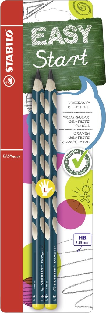 STABILO Bleistifte EASYgraph 2er Set HB Linkshänder