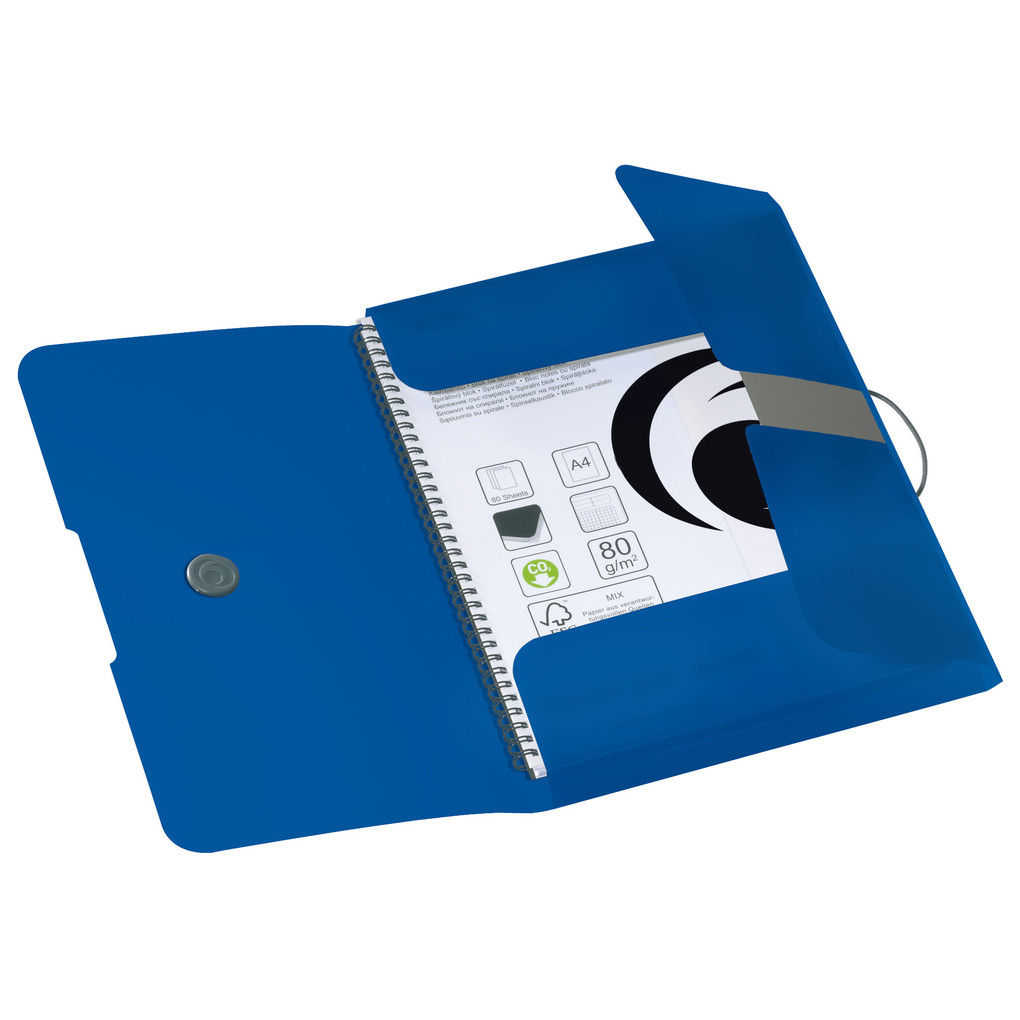 Herlitz Gummizugmappe PP A4 Opak Blau