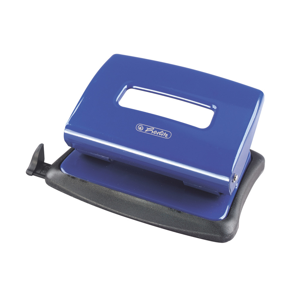 Herlitz Bürolocher 16mm mit Anschlagschiene blau