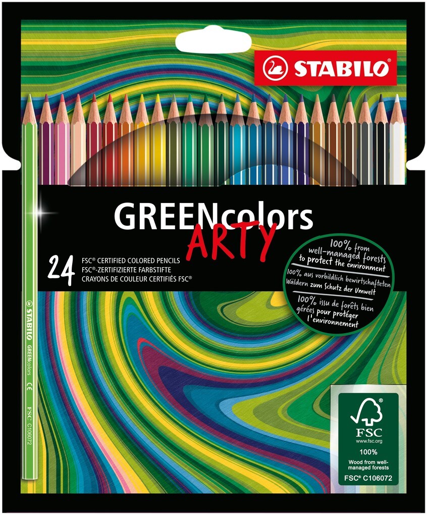 STABILO Buntstifte GREENcolors ARTY 24er Set