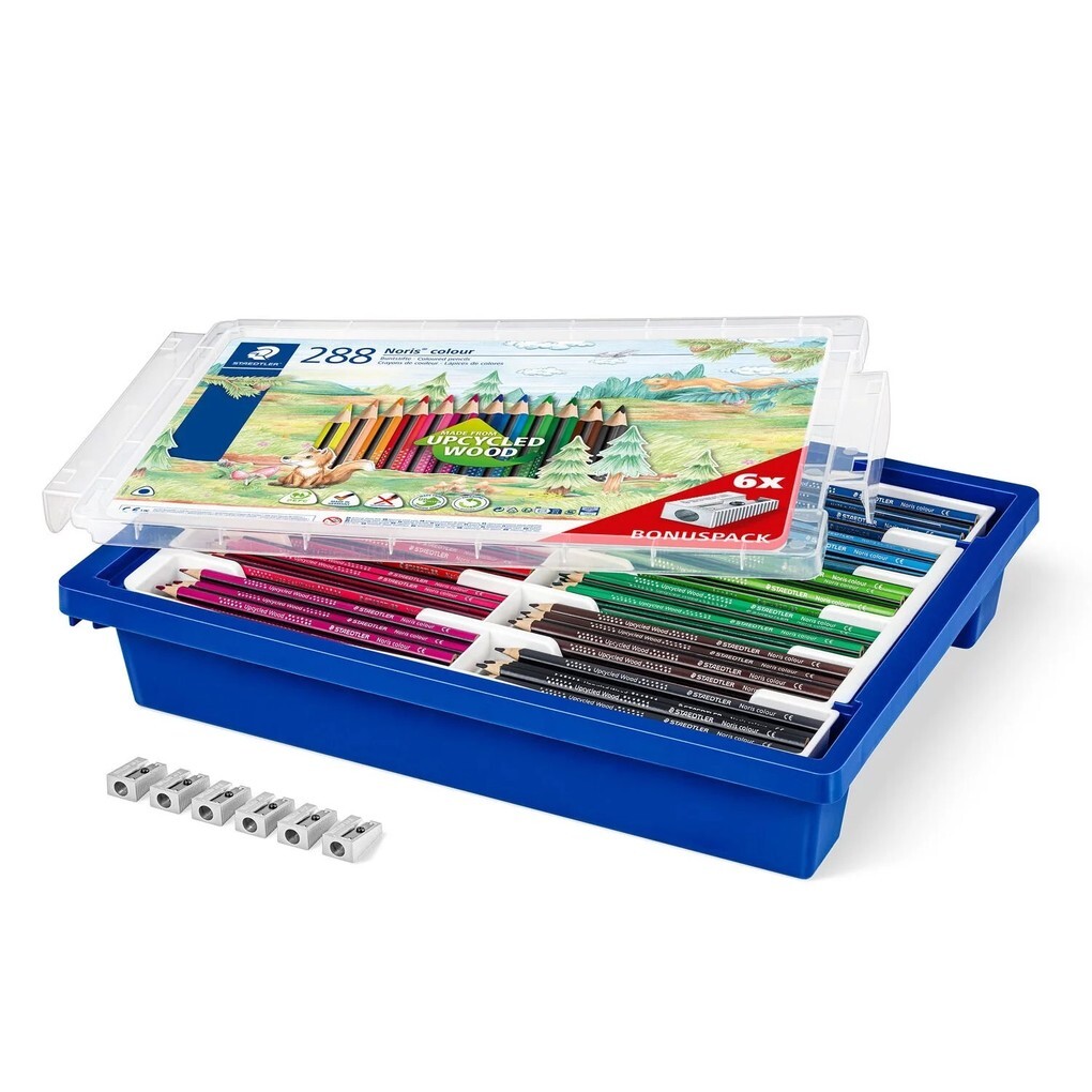 STAEDTLER Buntstifte Noris® colour Dreikant-Format für Kindergarten Grundschule Schule 288er Set