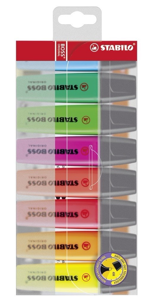 STABILO Textmarker BOSS ORIGINAL, 8er Kunststoffetui