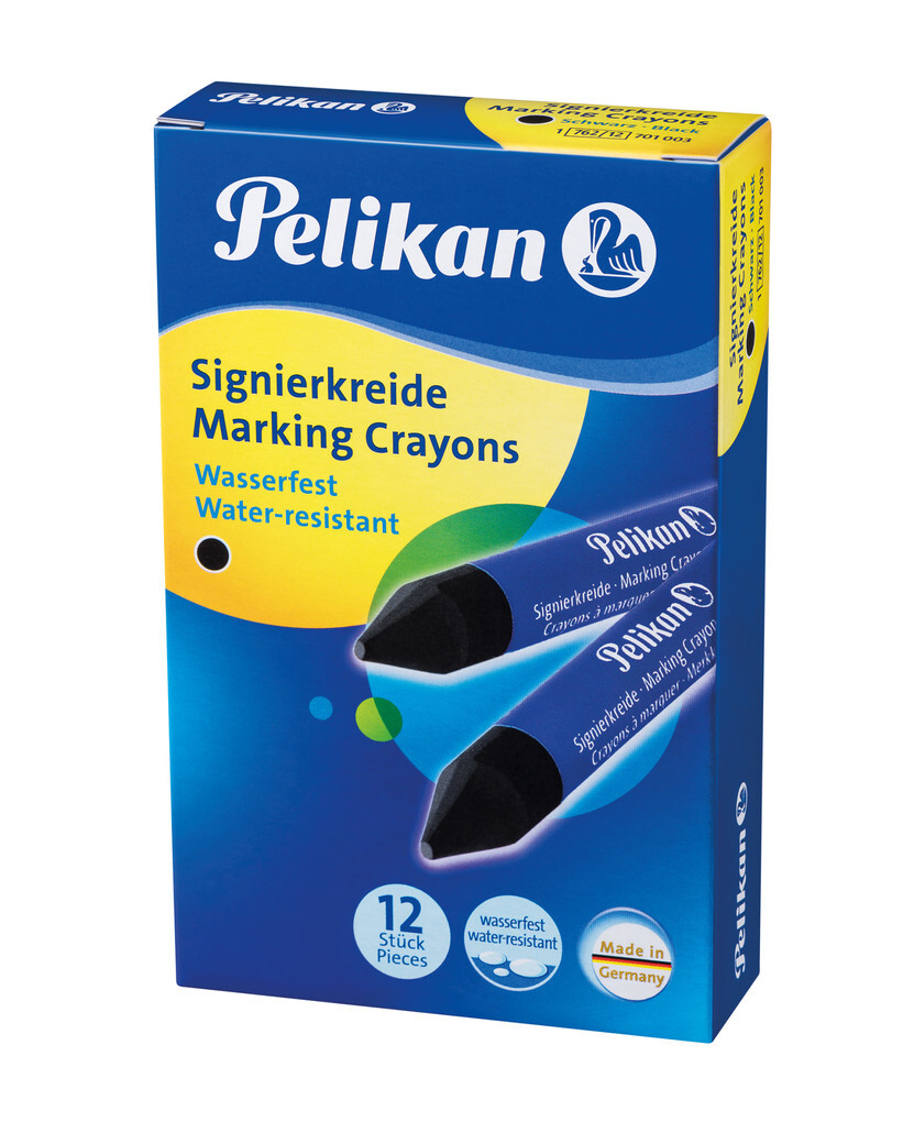 Pelikan Signierkreide für rauhe Untergründe Schachtel 12er Set schwarz
