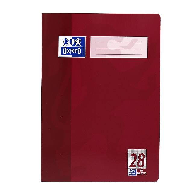OXFORD Schulheft Lineatur 28 kariert DIN A4