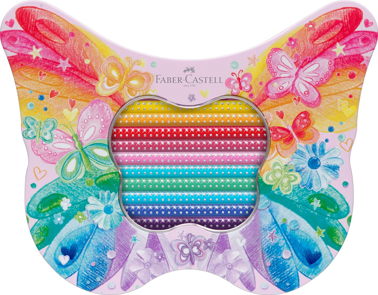 Faber Castell Sparkle Colouring Pencils Set of 20 Butterfly, Assorted