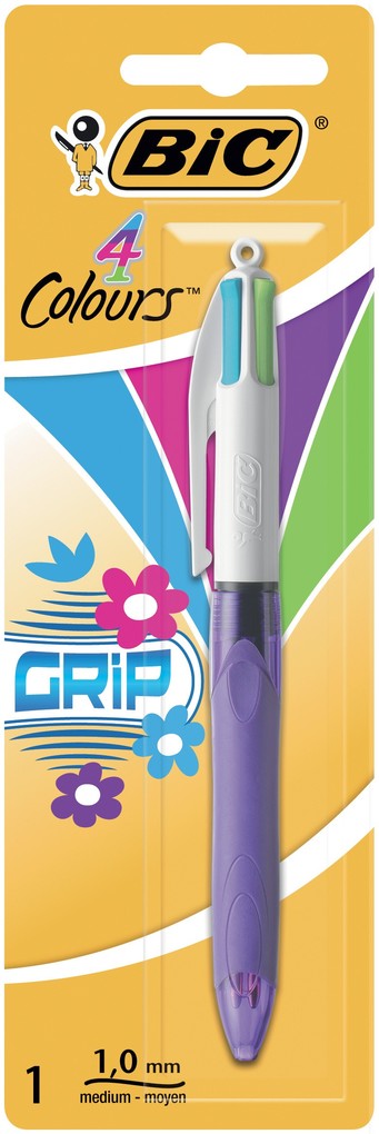 BIC Kugelschreiber 4 Colours GRIP Fun 0.4mm