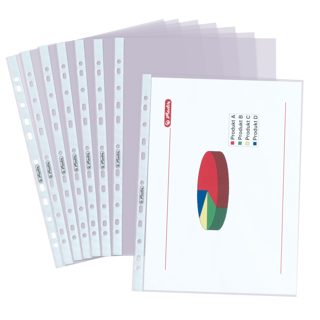 Herlitz Prospekthülle A4 genarbt 50er Set