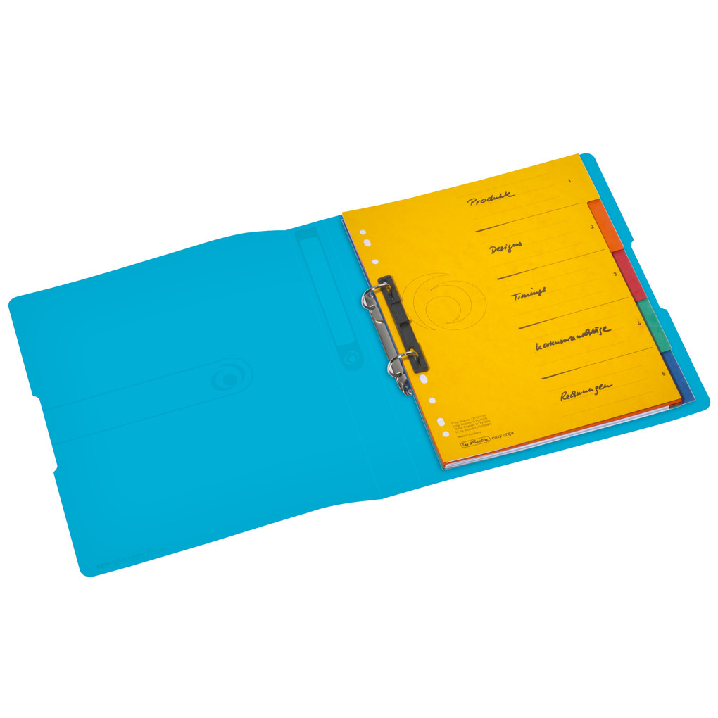 Herlitz Ringbuch PP A4 2 Ringe 25mm transparent blau