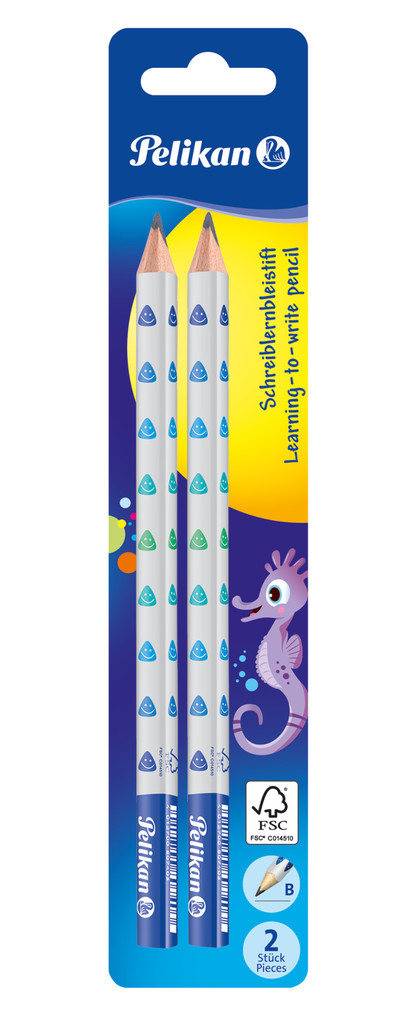 Pelikan Schreiblernbleistift Stärke B farbig sortiert 2er Set