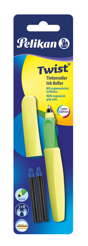 Pelikan Roller Twist Neon Gelb universell für Rechts- und Linkahänder