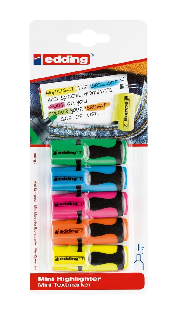 Edding Textmarker Mini 5er Set