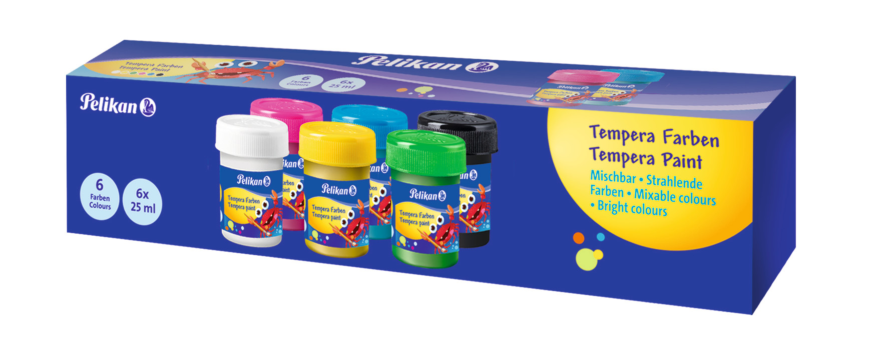 Pelikan Temperafarben Set 6 Grundfarben je 25ml