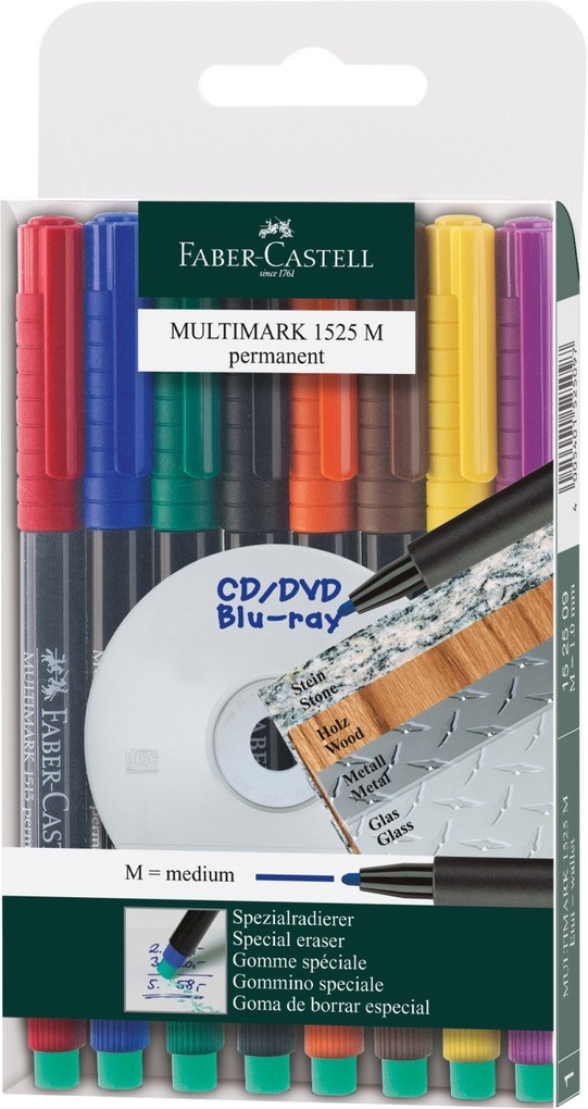 Faber-Castell Marker MULTIMARK 1525 M permanent 8er Set