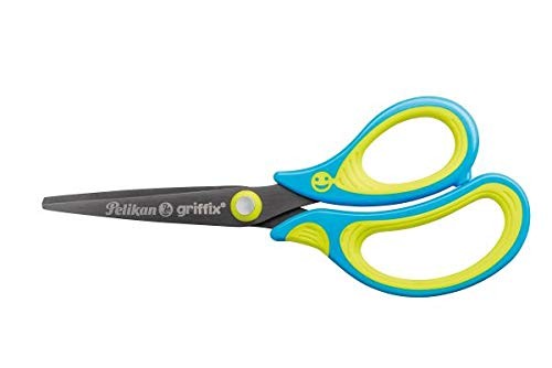Pelikan Schere griffix Schule Neon Fresh Blue Rechtshänder Spitz 15cm