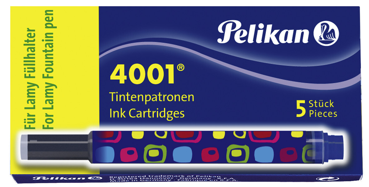 Pelikan Tintenpatronen 4001® 5er Set Patronen für Lamy-Füller Königsblau