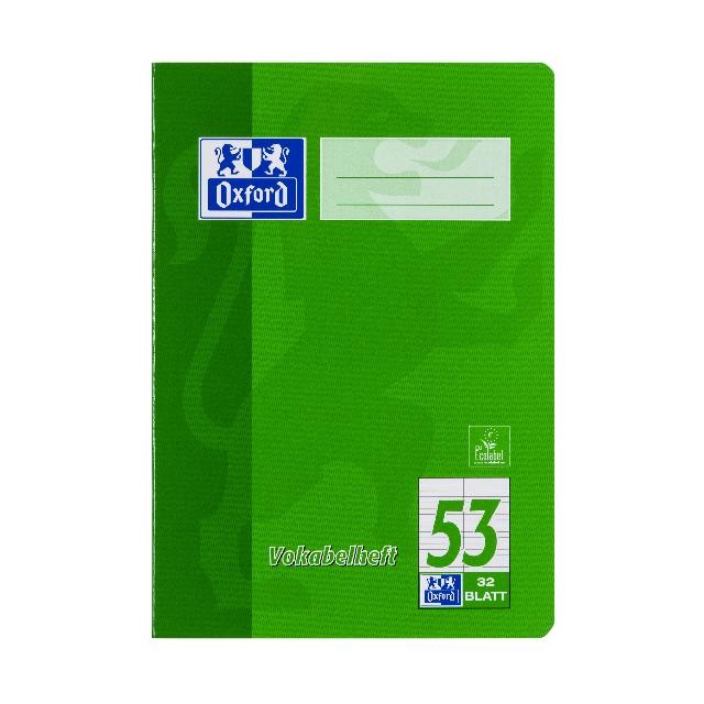 Oxford Vokabelheft, DIN A5, 32 Blatt, 2 Spalten, liniert
