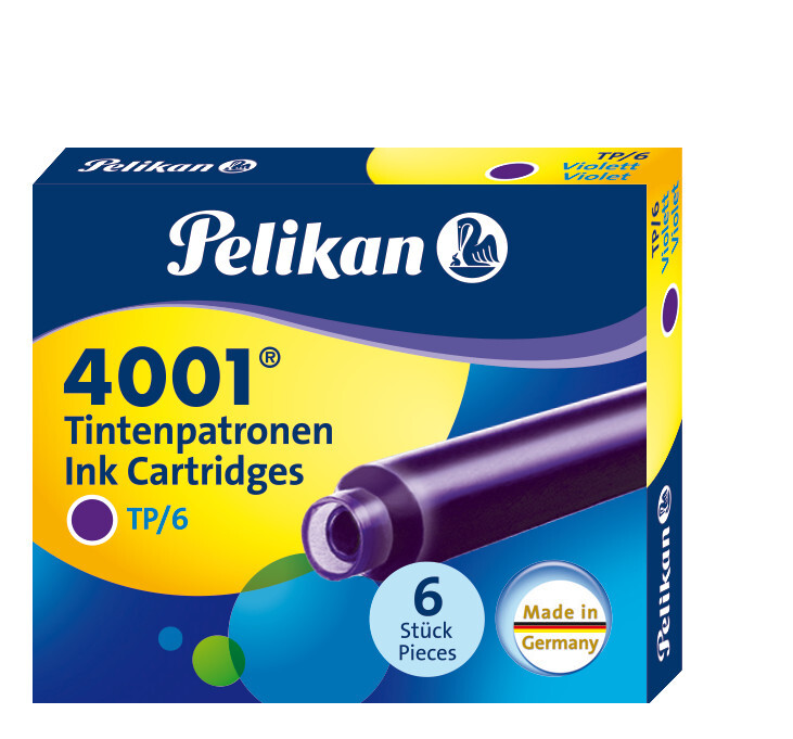 Pelikan Tintenpatronen 4001® 6er Set Standard-Patronen Violett