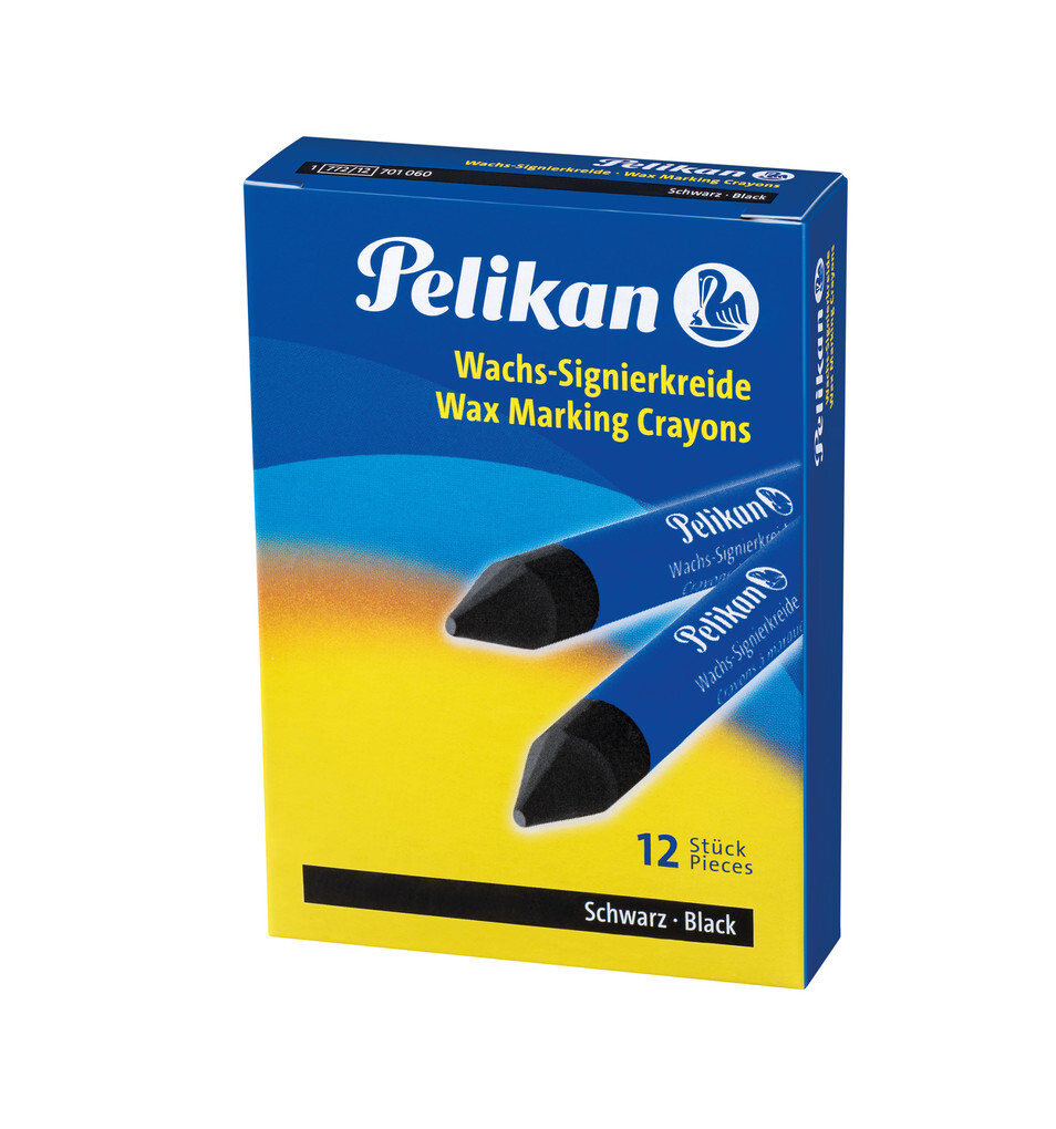 Pelikan Wachs-Signierkreide für glatte Untergründe Schachtel 12er Set Schwarz
