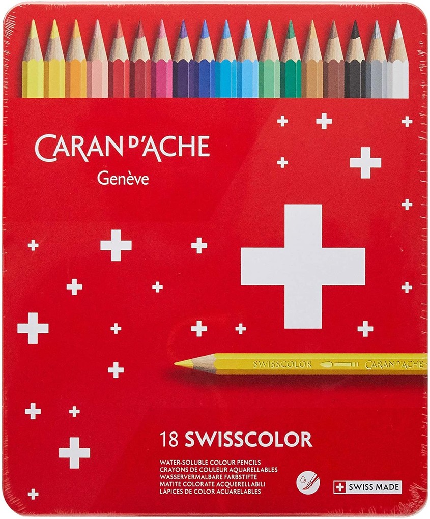 Caran D'ache Swisscolor Wasser Farbstifte 18 Stück