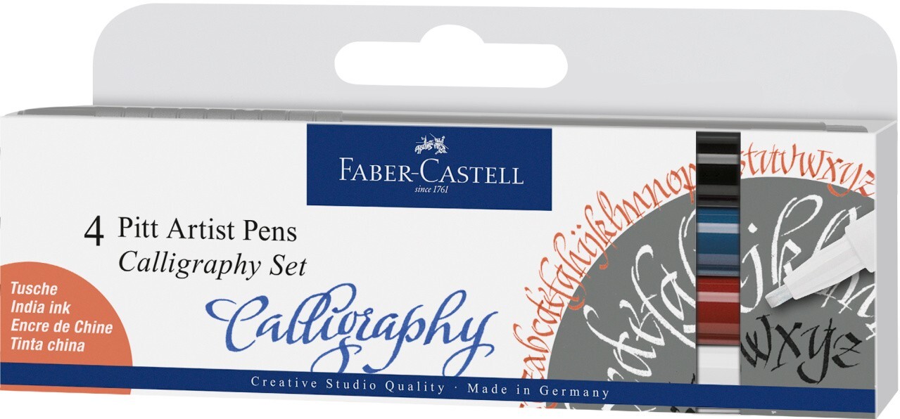 Faber-Castell Tuschestifte Pitt Artist Pens Calligraphy 4er Set