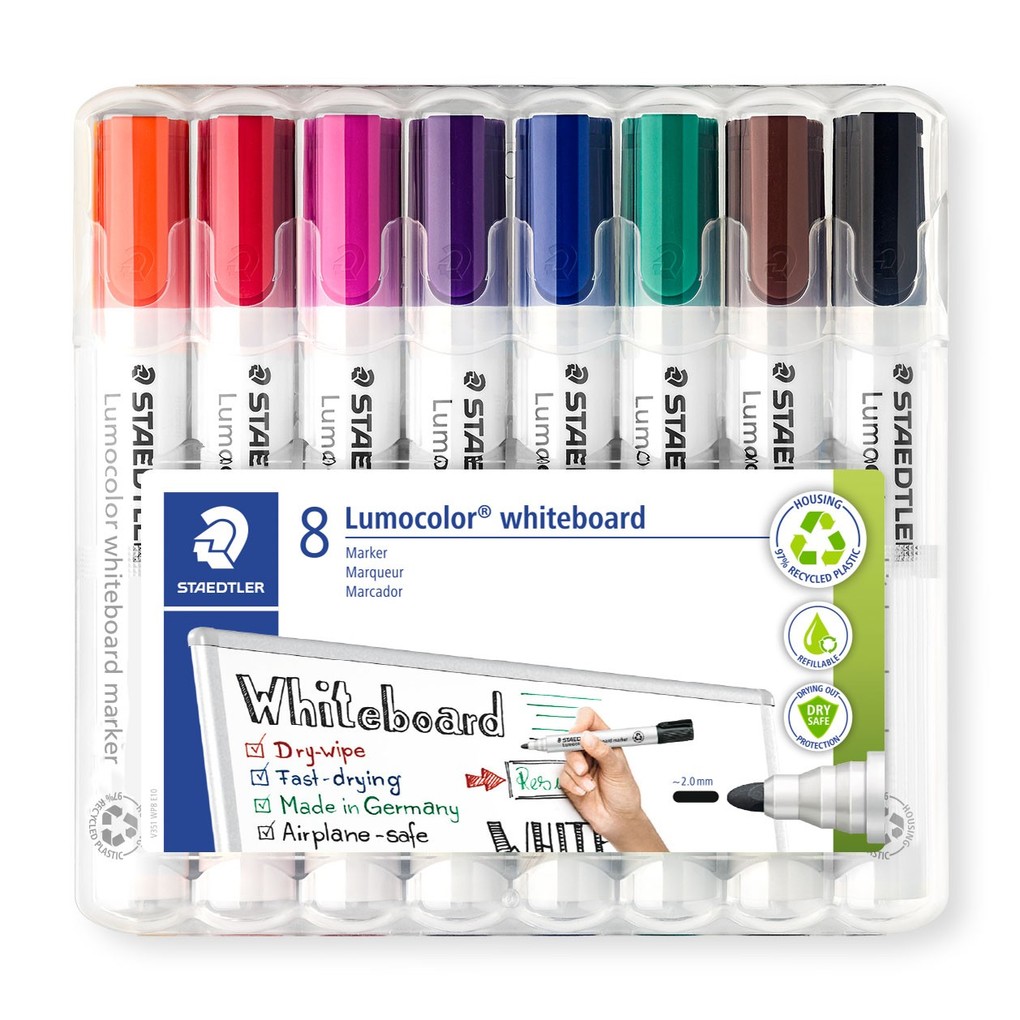 Lot de 8 marqueurs pour tableau blanc - Staedtler