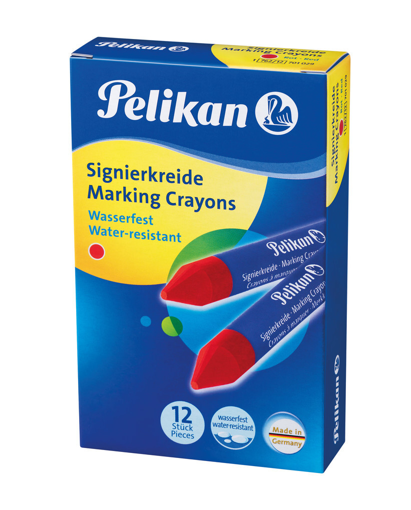 Pelikan Signierkreide für raue Untergründe 12er Set Rot
